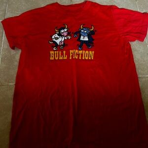 Red and yellow Bull Fiction tee #streetwear #Kukuxumusu